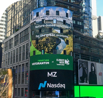 Times Square durante a Climate Week NYC